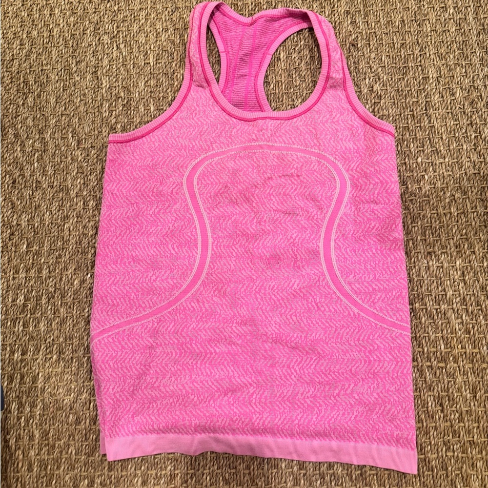 Pink Lululemon Swiftly Tech Racerback Tank Top